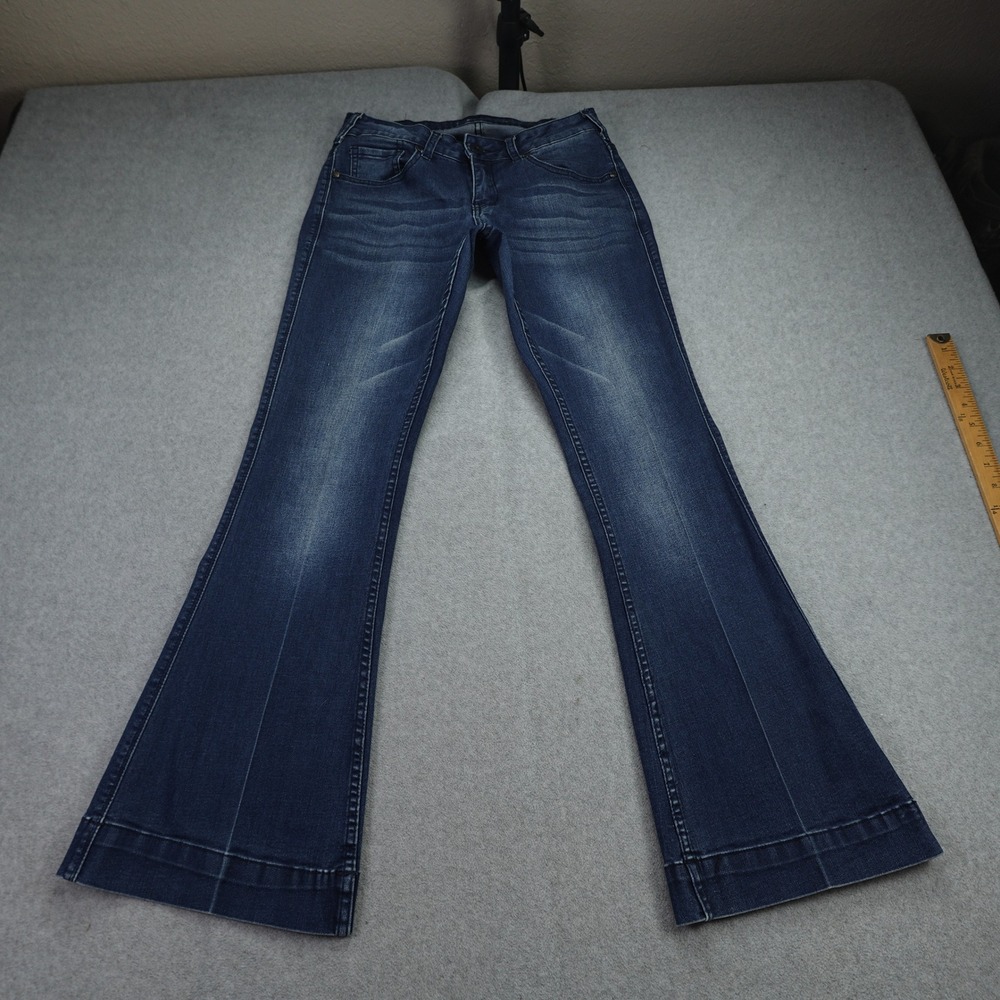 Cowgirl Tuff Co Jeans Womens‎ 27x31 Blue Just Tuff Dark Wash Flare Leg Trouser
